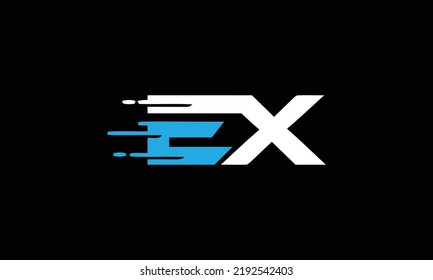  abstract letter ex simple overlapping geometric logo vector 