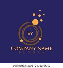 Abstract letter EY logo design template for company