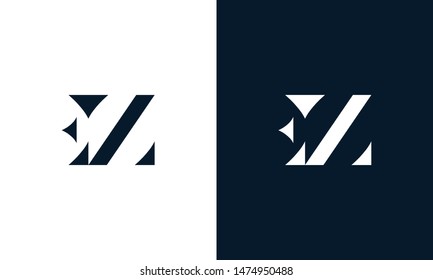 Abstract letter EZ logo. This logo icon incorporate with abstract shape in the creative way.