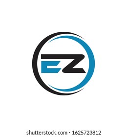 Abstract letter EZ logo. This logo icon incorporate with abstract shape in the creative way.