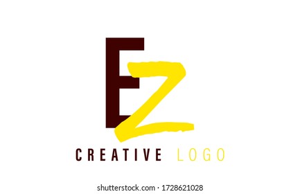 Abstract letter EZ logo. This logo icon incorporate with abstract shape in the creative way.
