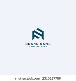 Abstract letter F, FF house logo design vector element.