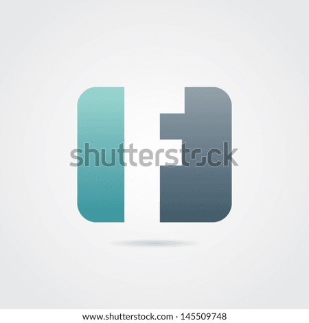 Abstract Letter F Icon