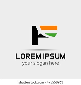 Abstract letter F logo

