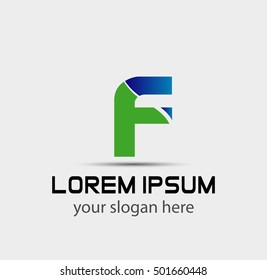 Abstract letter F logo
