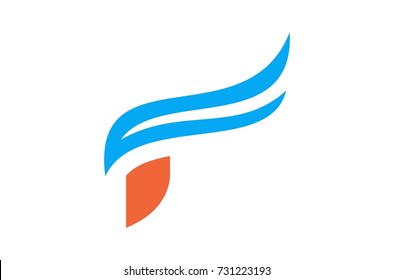 abstract letter F logo