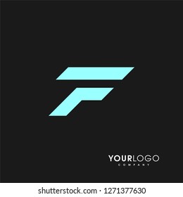 Abstract letter F logo design template. creative sign. Universal vector icon. Vector