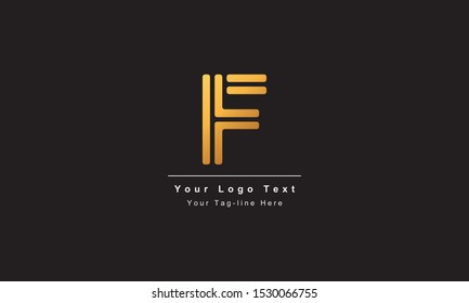 Abstract letter F logo design. Creative,Premium Minimal emblem design template. Graphic Alphabet Symbol for Corporate
Business Identity. Initial FF vector element
