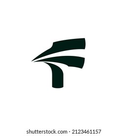 Abstract letter F logo design template. Vector illustration