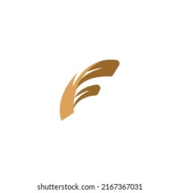 Abstract letter F logo design vector