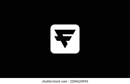 Abstract letter F logo design. Creative,Premium Minimal emblem design template. Graphic Alphabet Symbol for Corporate Business Identity. Initial F vector element