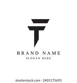 abstract letter F logo design