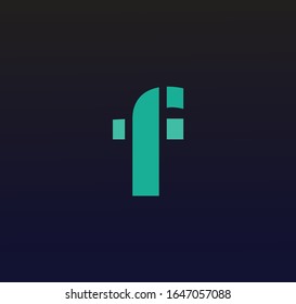 Abstract letter F logo icon for corporate identity.