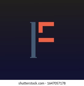 Abstract letter F logo icon for corporate identity.