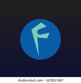 Abstract letter F logo icon for corporate identity.