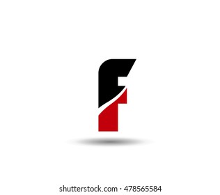 Abstract letter F logo icon design
