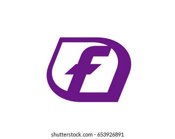 Abstract letter F logo icon design
