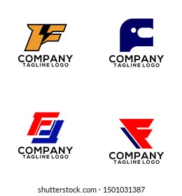 Abstract Letter F Logo Template Vector. Alphabet Logo Concept