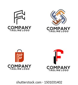 Abstract Letter F Logo Template Vector. Alphabet Logo Concept