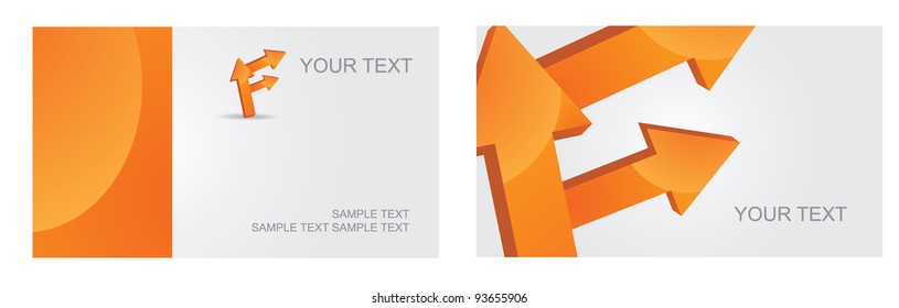 Abstract Letter F symbol icon Business Card Set EPS 8 vector, grouped for easy editing. No open shapes or paths.
