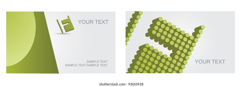 Abstract Letter F symbol icon Business Card Set EPS 8 vector, grouped for easy editing. No open shapes or paths.