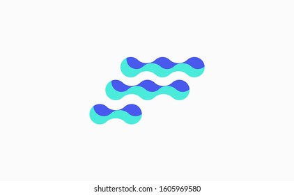 Abstract letter F vector design. Logotype for company.