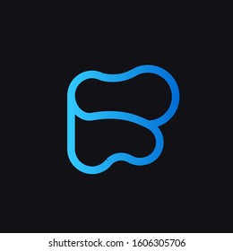 Abstract letter F vector design. Logotype for company.
