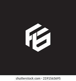 Abstract letter FB BF geometric Initial based logo design.