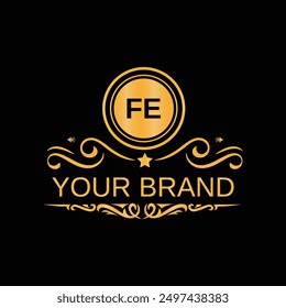 Abstract letter FE logo design template for company