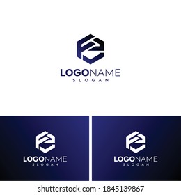 Abstract letter FE logo-EF LOGO