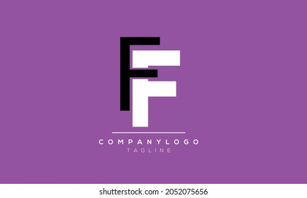 Abstract Letter FF F Vector Logo Design Template