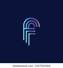 abstract letter fff logo. initials fff logo design. f logo design

