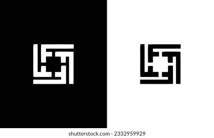 logo de la carta abstracta ffff. iniciales ffff diseño del logotipo. diseño de logotipo f