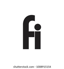 abstract letter A or fi design logo vector 