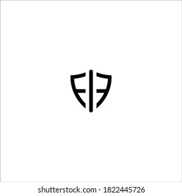 Abstract letter FIF logo design with shield design template. Graphic Alphabet Symbol for Corporate Business Identity