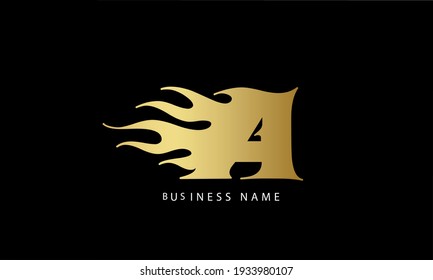Abstract Letter A fire Vector Logo Design Template