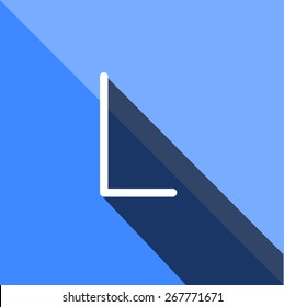 Abstract letter. Flat icons with long shadow