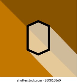 Abstract letter. Flat icons with long shadow