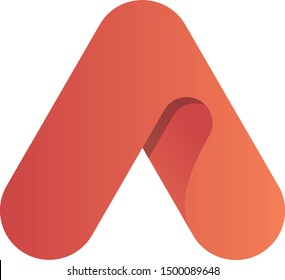 Abstract letter A in flat style on white background. Creative letter A for your best business symbol. Vector illustration EPS.8 EPS.10