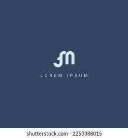 Abstract letter FM MF logo initial based elephant shape vector icon.