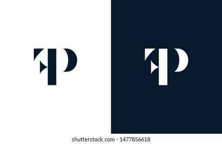 Abstract letter FP logo. This logo icon incorporate with abstract shape in the creative way.