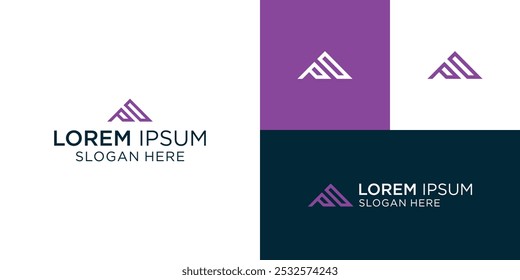 Abstract letter FP PF logo. Flat vector logo design template element.