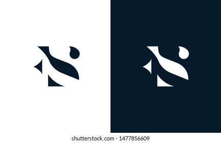 Abstract letter FS logo. This logo icon incorporate with abstract shape in the creative way.