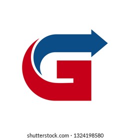 Abstract Letter G Arrow Logo Design Template