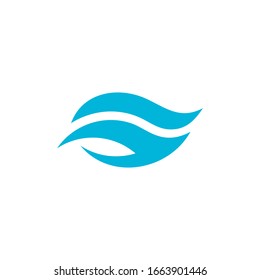 abstract letter g curves blue wave geometric logo vector