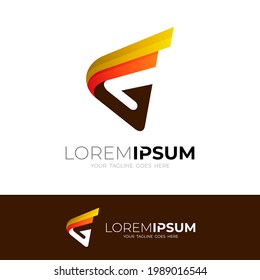 Abstract letter G design template, simple style