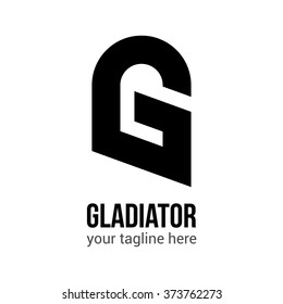 Abstract letter G in the form of a helmet. Abstract letter G logo template. Letter G icon. Business logo template. Vector