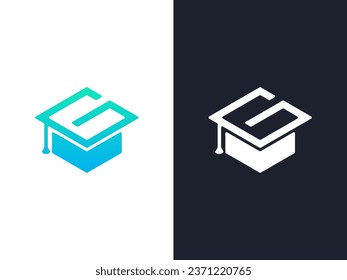 Abstract letter G graduation logo icon vector template