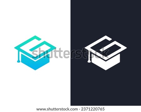 Abstract letter G graduation logo icon vector template