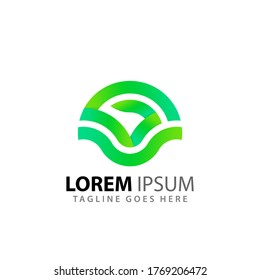 Abstrakter Buchstabe G Green Leaf Company Modern Logos Design Vektorgrafik-Vorlage